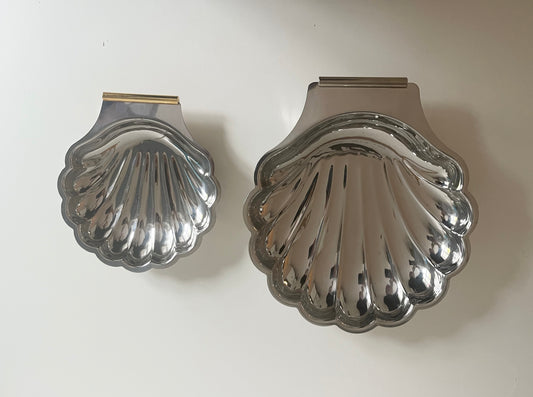 French Silver Plated Shell Dishes