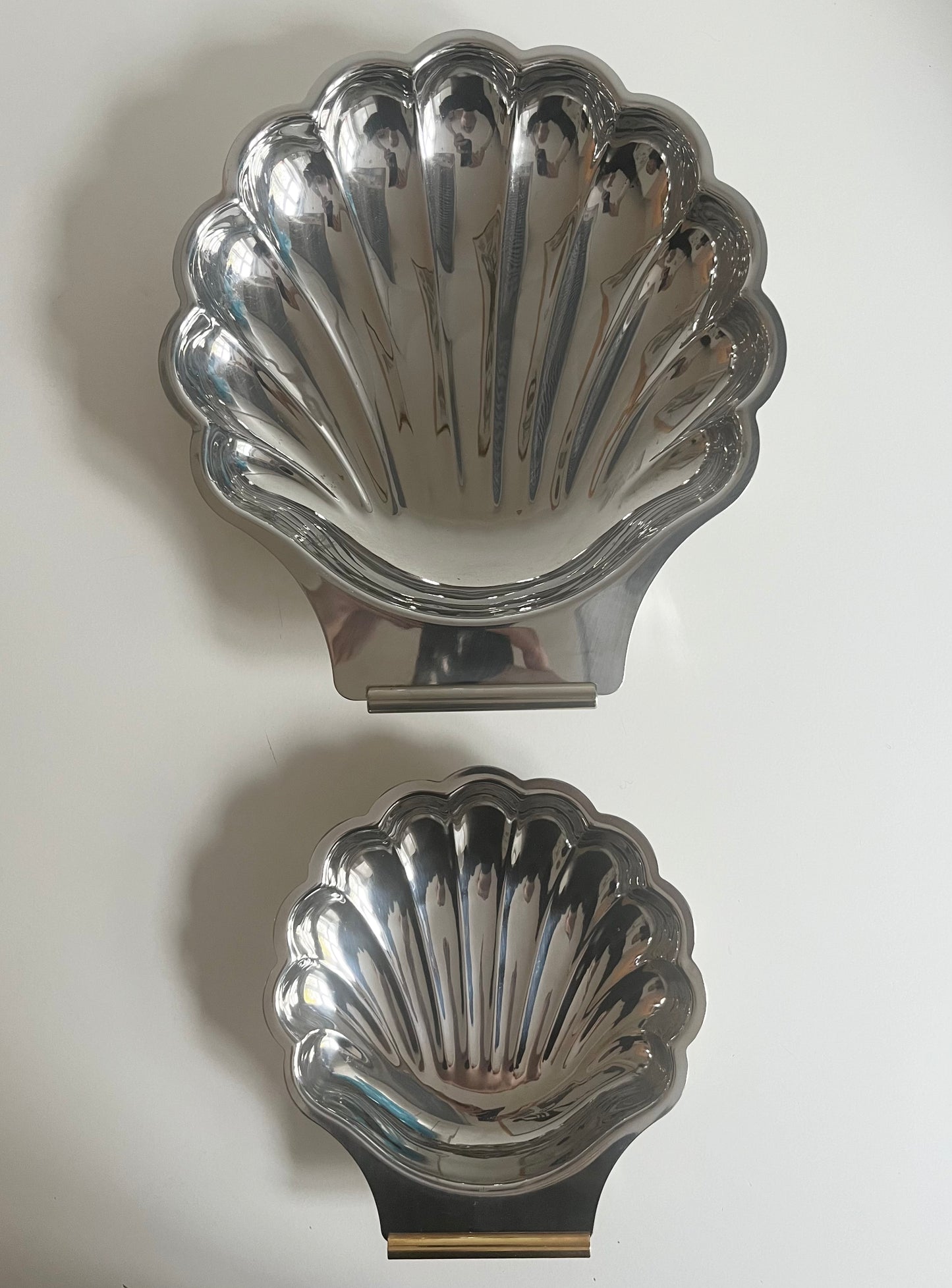 French Silver Plated Shell Dishes