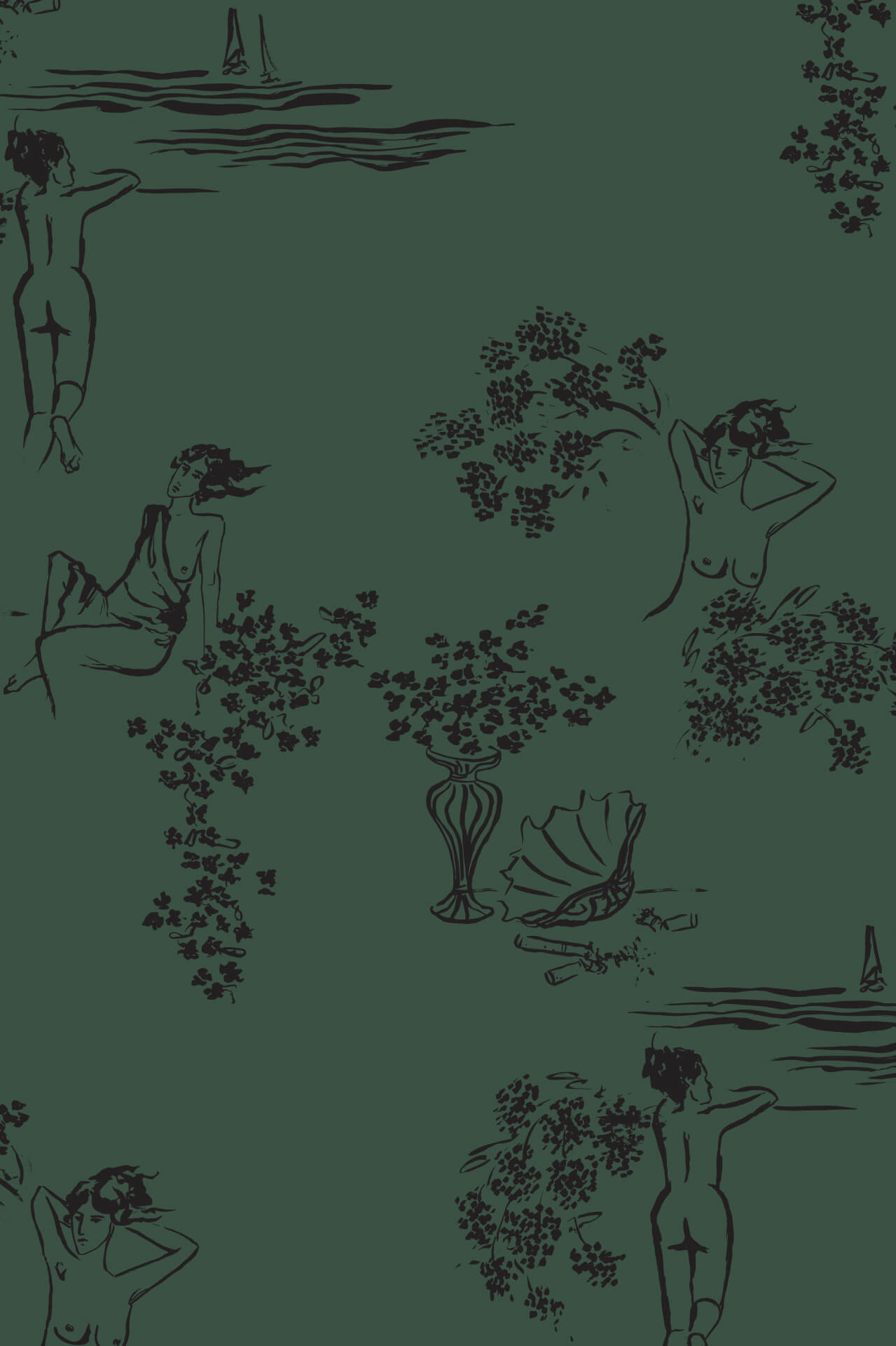Sisters Wallpaper in Mountain View by Papier