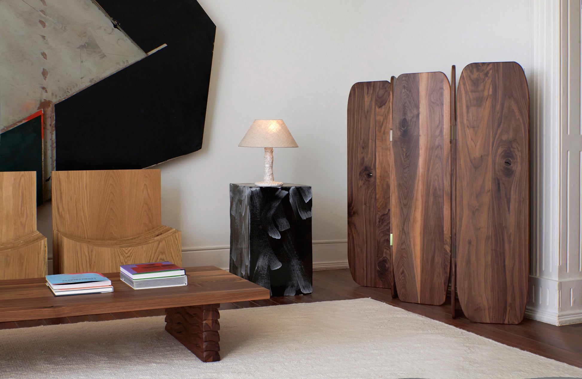 Small Madeira Room Divider in Walnut Room Dividers