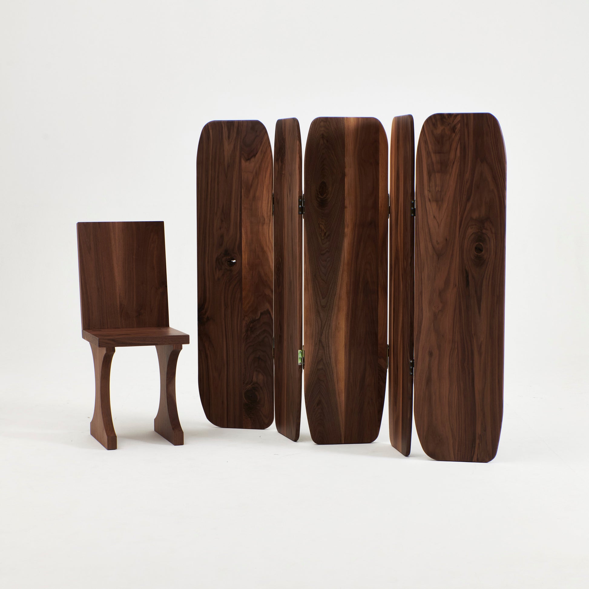 Small Madeira Room Divider in Walnut Room Dividers