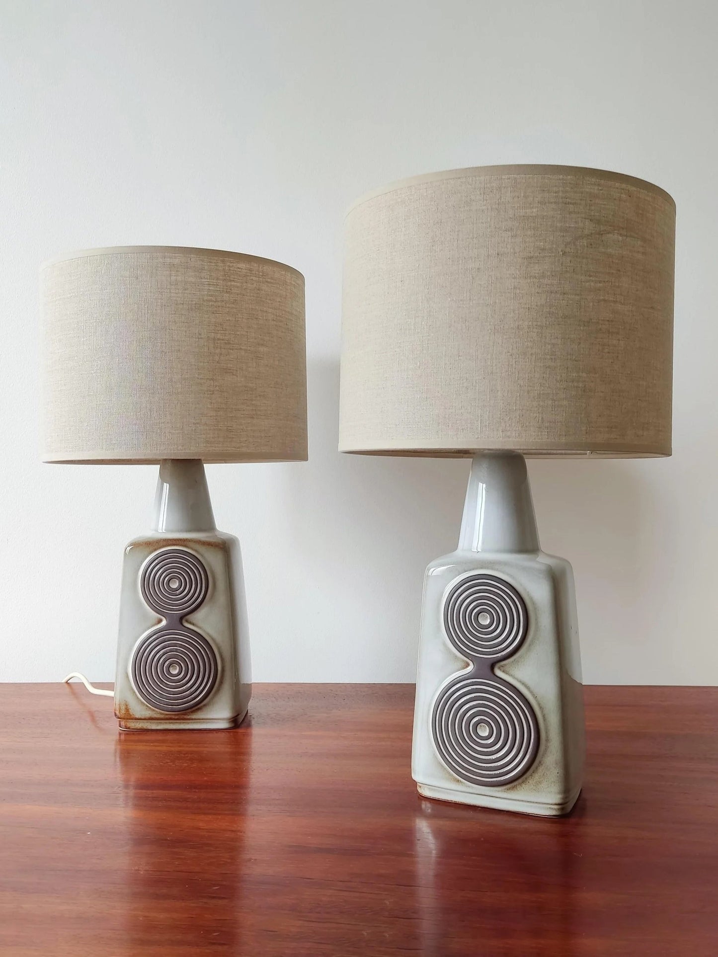 Pair of Soholm Stentoj Ceramic Lamps - Denmark 1960s Table Lamps