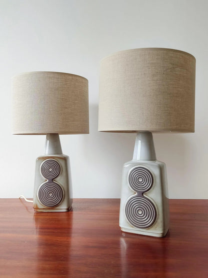 Pair of Soholm Stentoj Ceramic Lamps - Denmark 1960s Table Lamps