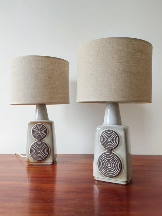 Pair of Soholm Stentoj Ceramic Lamps - Denmark 1960s Table Lamps