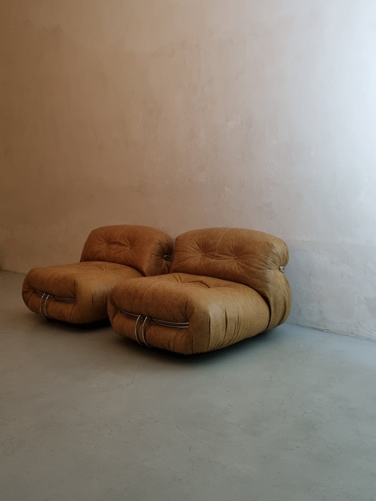 Soriana Two Armchairs by Afra E Tobia Scarpa for Cassina, 1969 Chairs