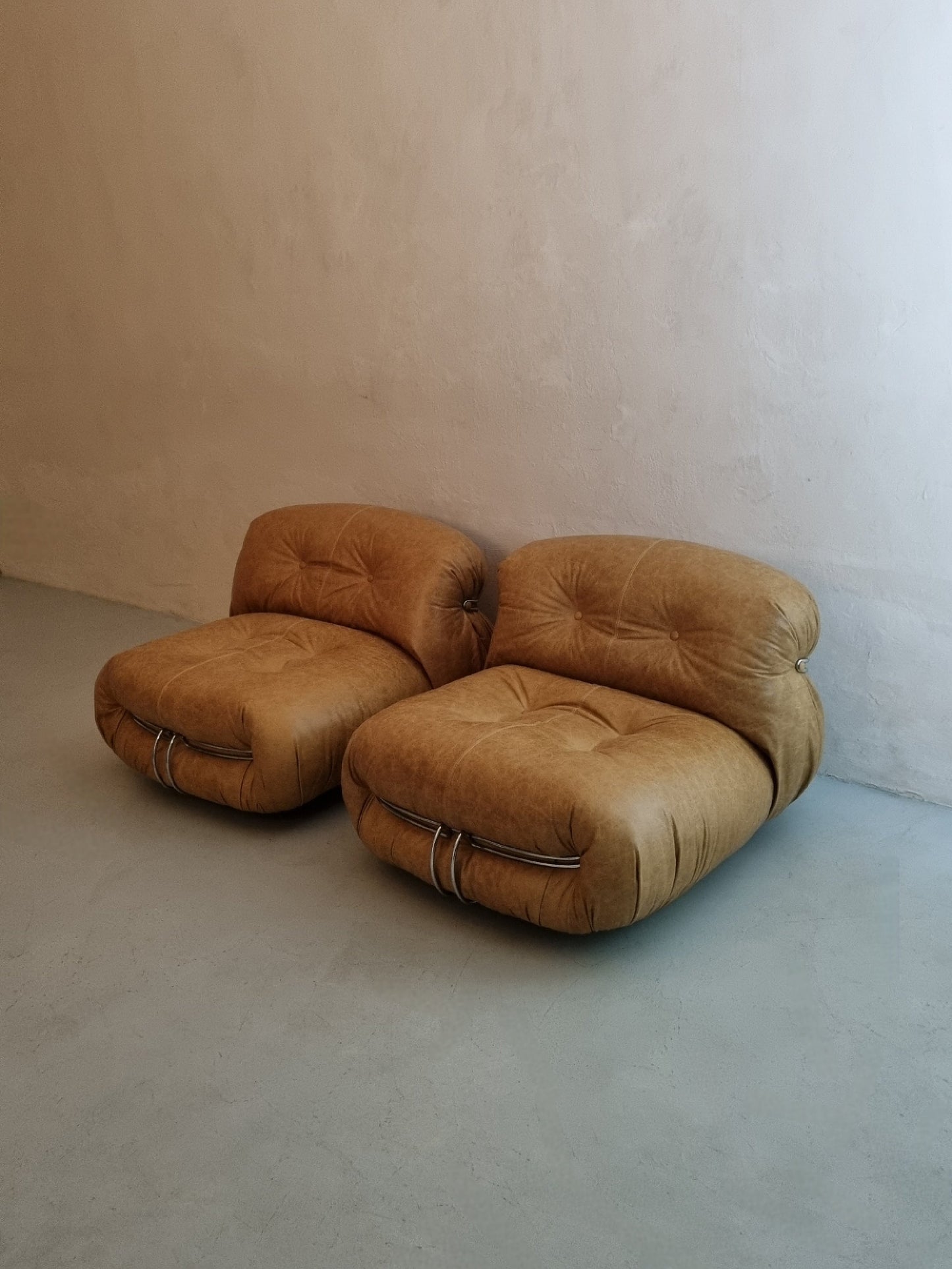 Soriana Two Armchairs by Afra E Tobia Scarpa for Cassina, 1969 Chairs