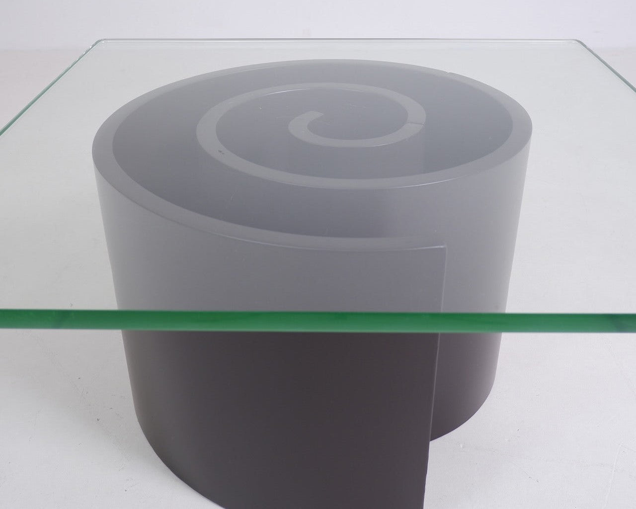 Spiralling Wood and Glass Coffee Table, ca. 1970 Coffee Tables