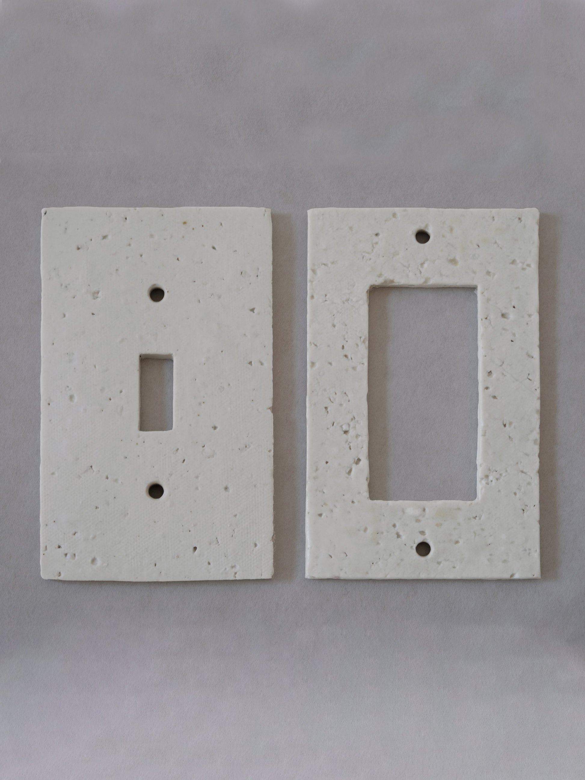 Square Single Gang Porcelain Light Switch Plate Hardware