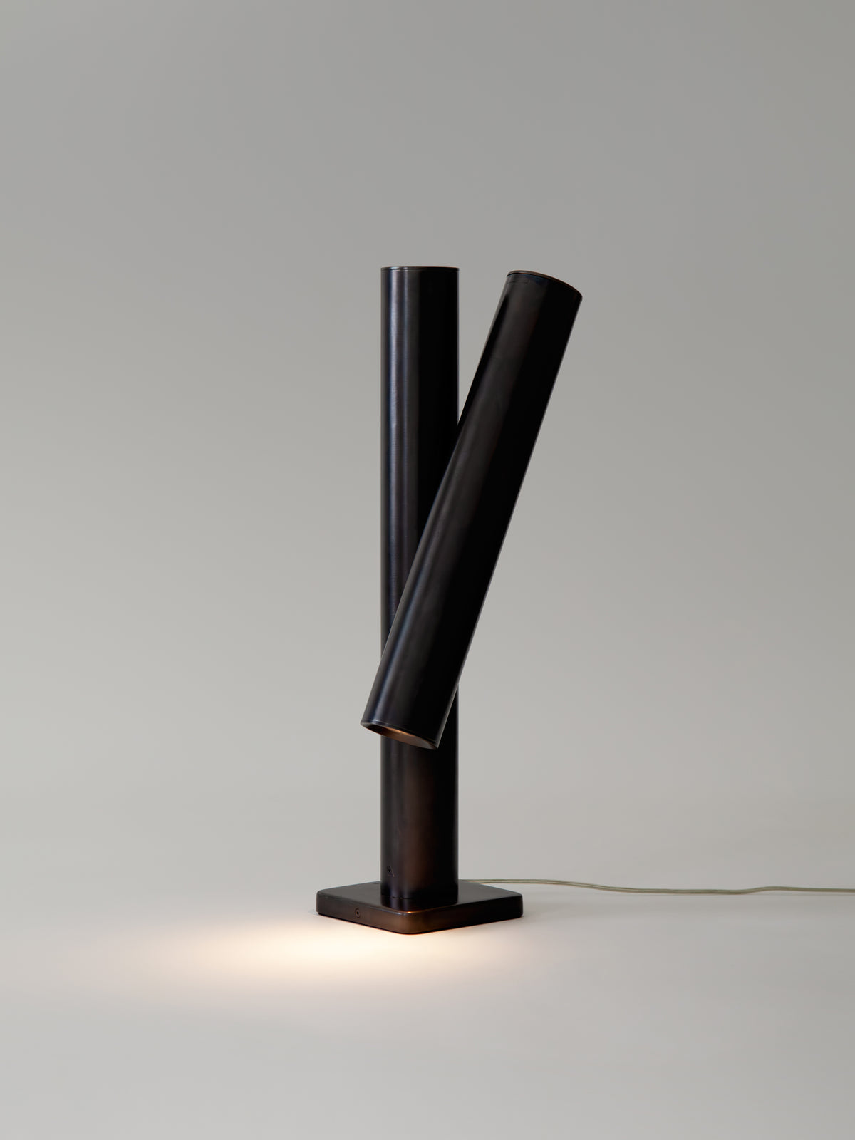 Pivot Table Lamp, Darkened Brass Table Lamps