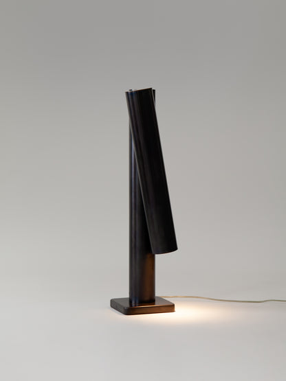 Pivot Table Lamp, Darkened Brass Table Lamps