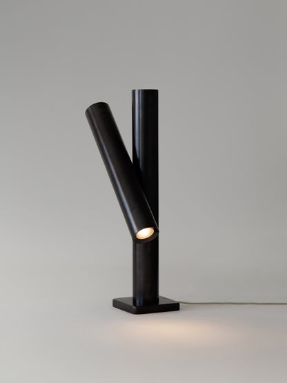 Pivot Table Lamp, Darkened Brass Table Lamps