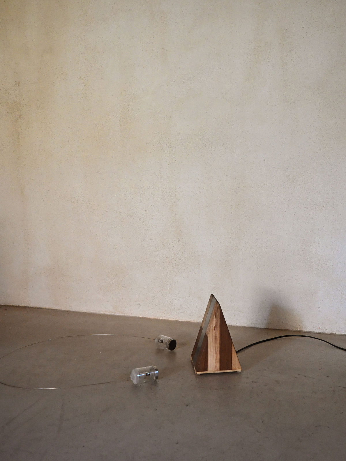 Studio A.R.D.I.T.I. "BT1972" lamp, unlit, viewed across the floor