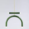 TRN Model E1 Ceramic Pendant Light - Gold Finish Pendant Lights