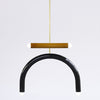 TRN Model E1 Ceramic Pendant Light - Gold Finish Pendant Lights
