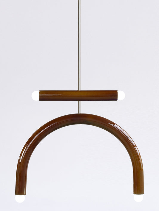 TRN Model E1 Ceramic Pendant Light - Silver Finish Pendant Lights