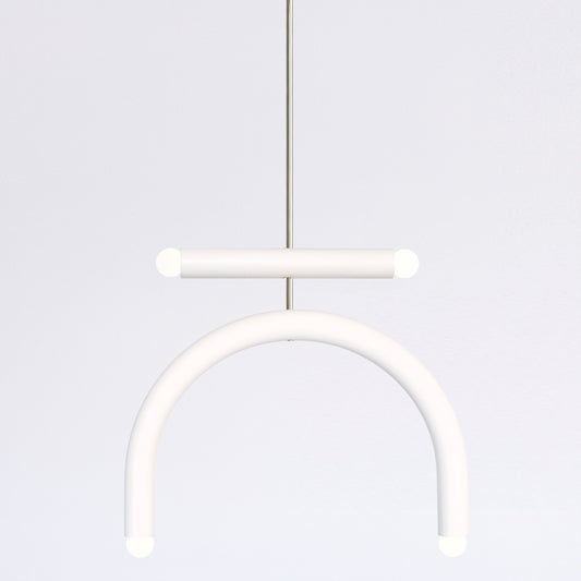 TRN Model E1 Ceramic Pendant Light - Silver Finish Pendant Lights