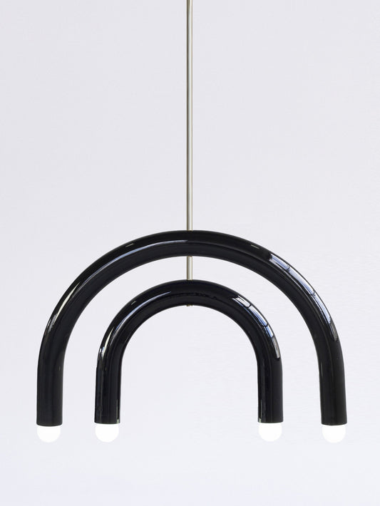 TRN Model E3 Ceramic Pendant Light - Silver Finish Pendant Lights