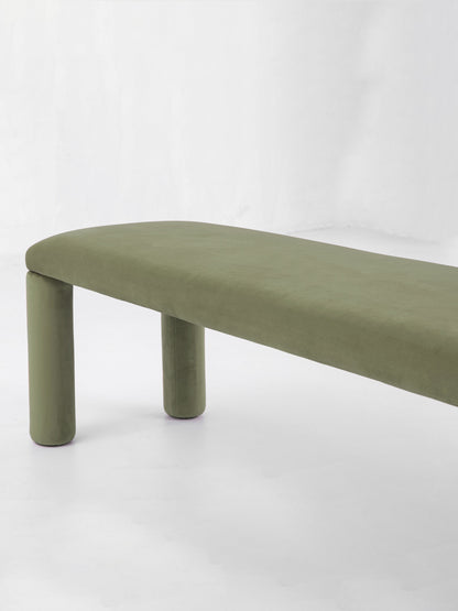 Temi Bench in Forest by Sun at Six Benches