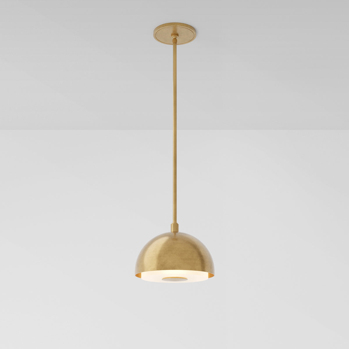 Tempo 9 Pendant Light in Aged Brass Pendant Lights