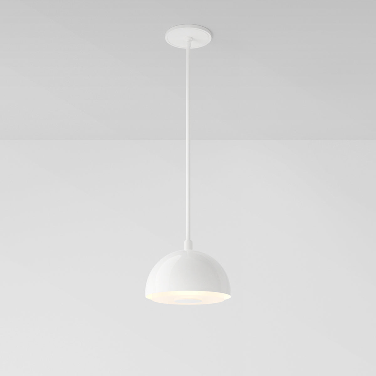 Tempo 9 Pendant Light in Matte White Pendant Lights