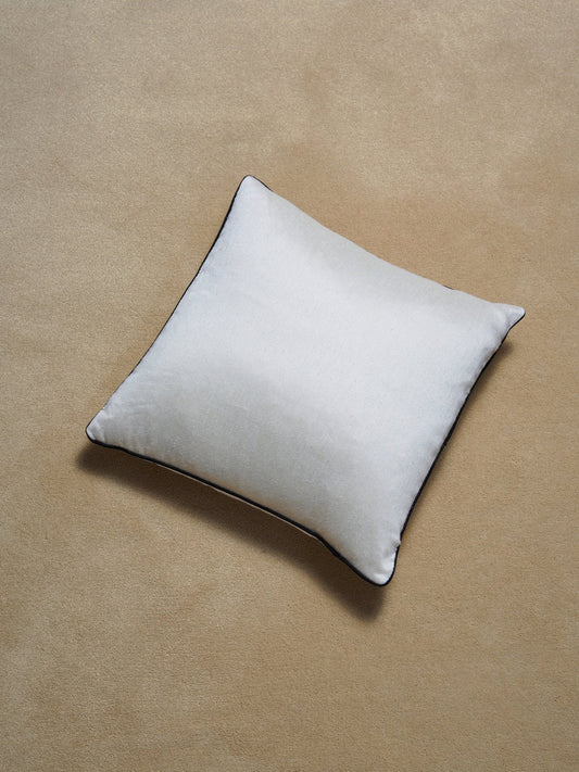 The CC Piped Cushion in Silk Sateen Pillows