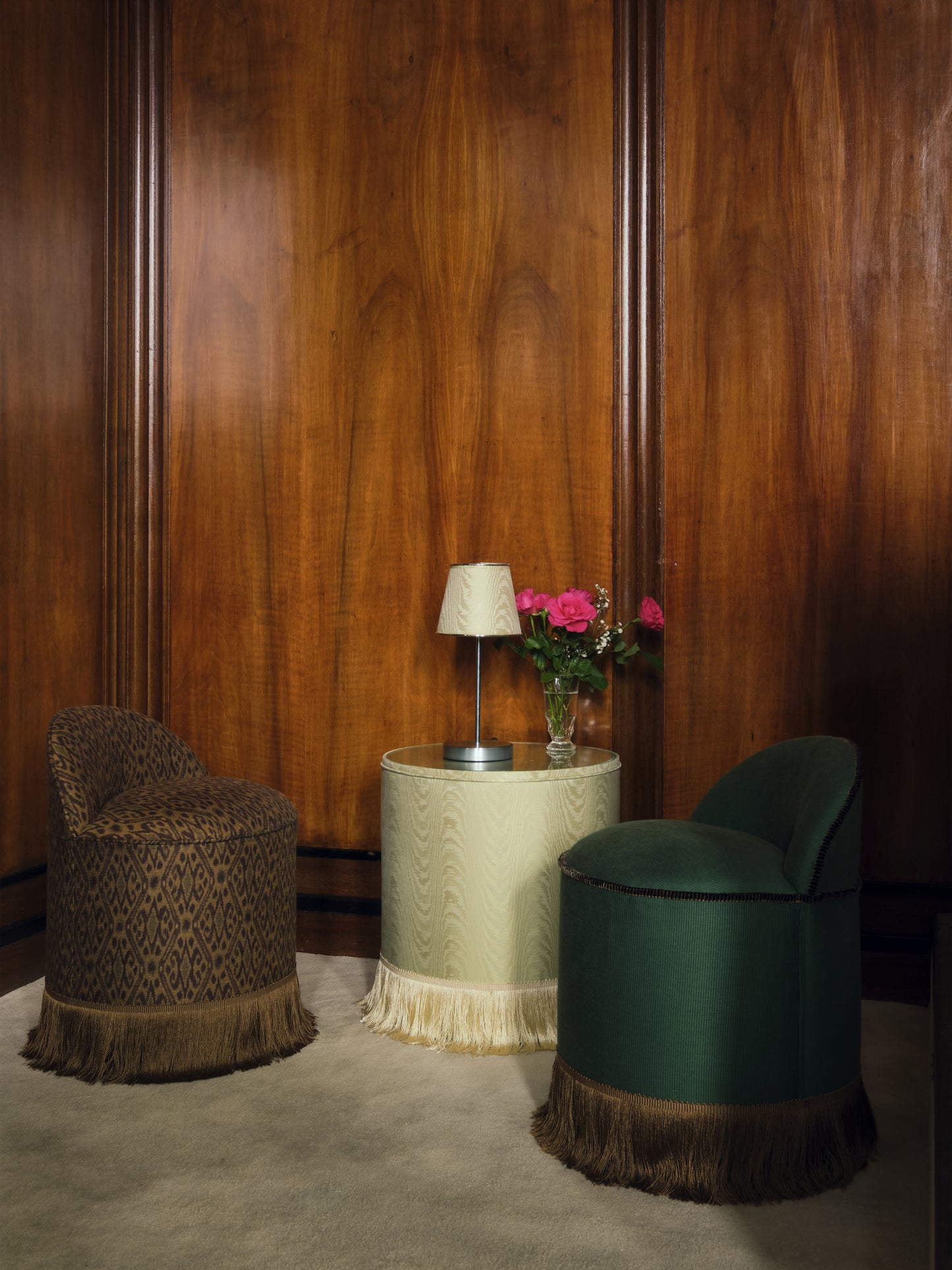 The Nut Shade in Moiré Lampshades