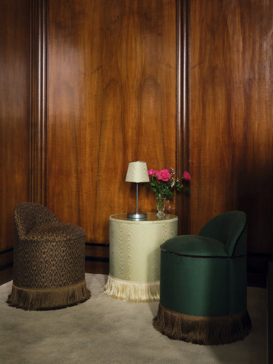 The Nut Shade in Moiré Lampshades