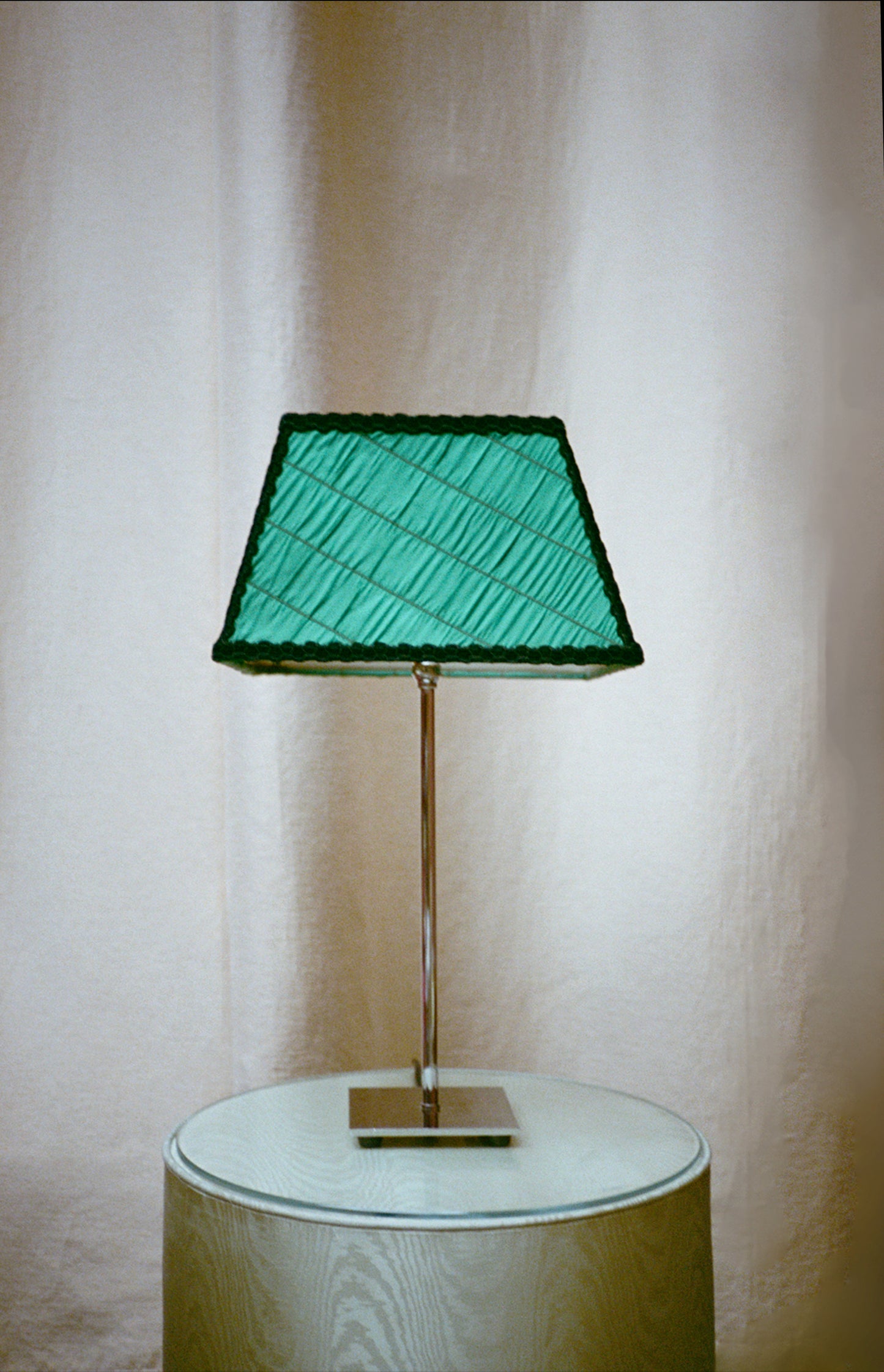 The Ra Shade in Toile de Fond Thistle Lampshades