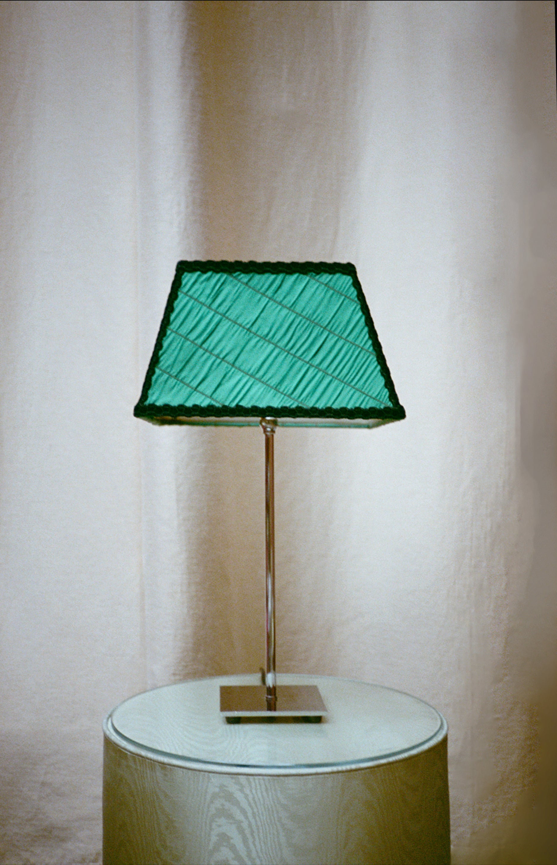 The Ra Shade in Toile de Fond Thistle Lampshades