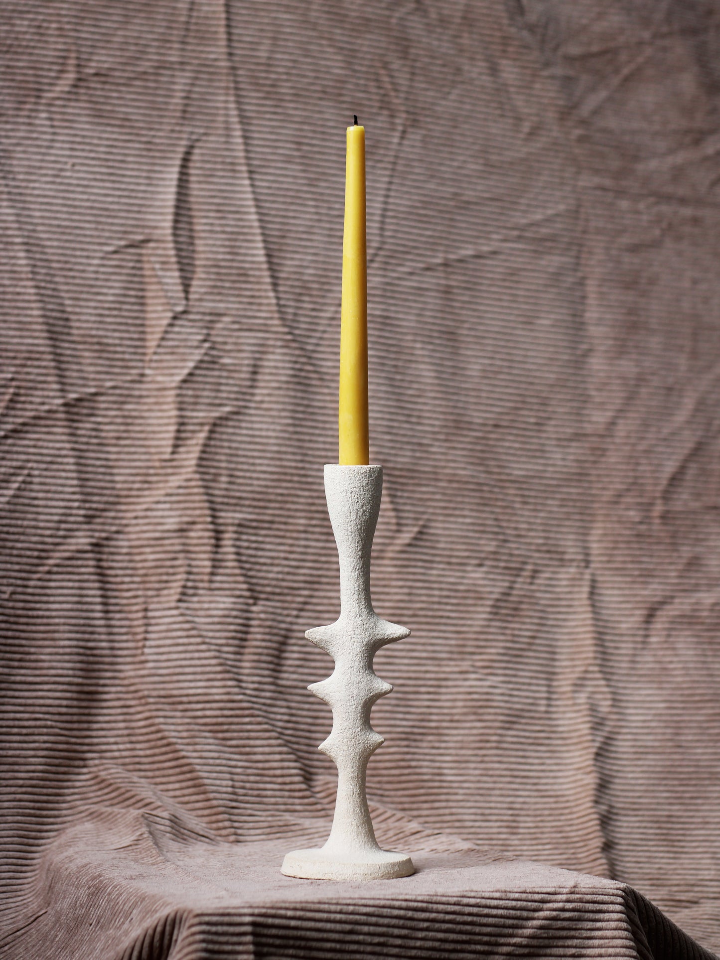 Thoracic White Candleholder Candle Holders