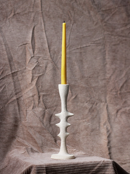 Thoracic White Candleholder Candle Holders