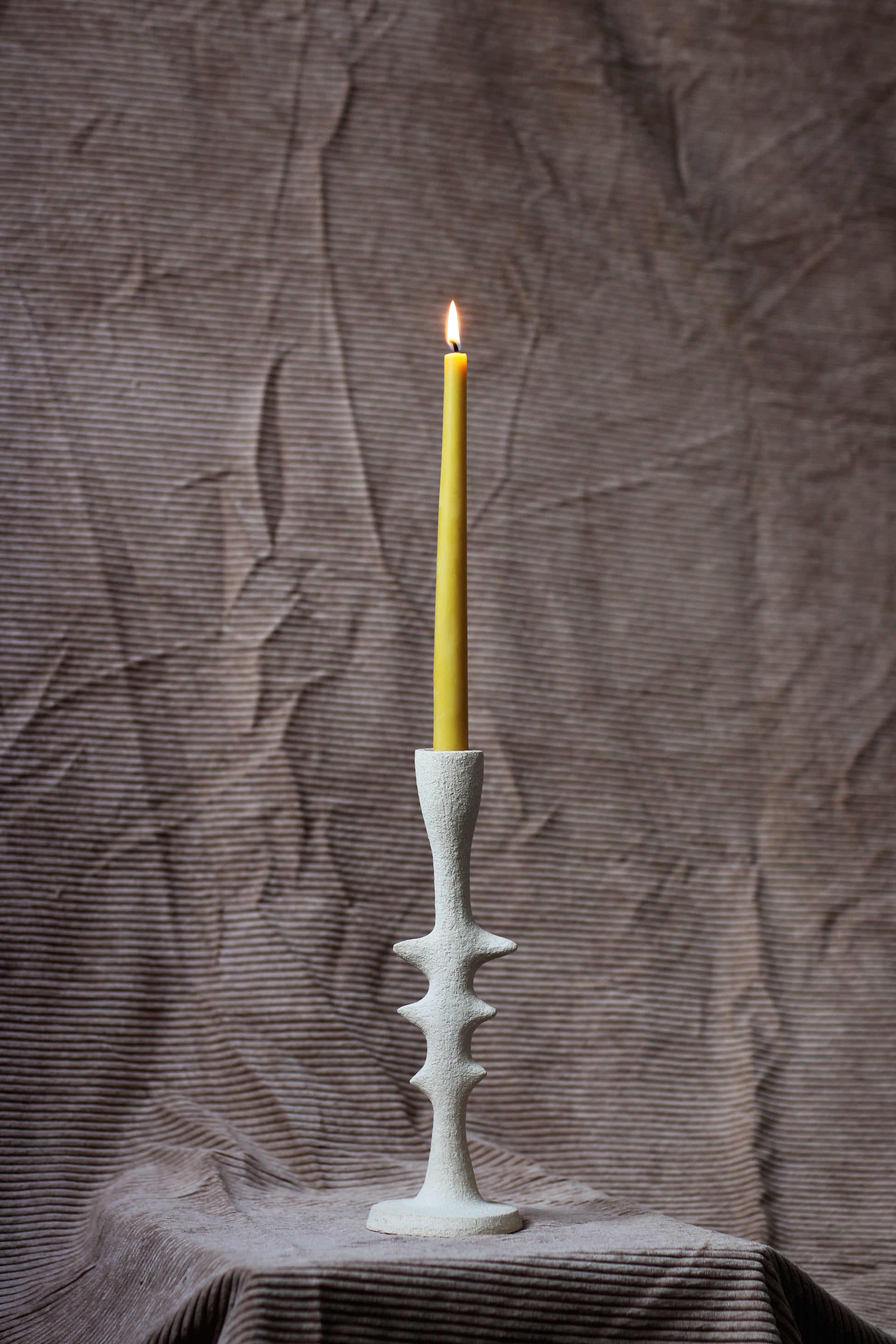 Thoracic White Candleholder Candle Holders