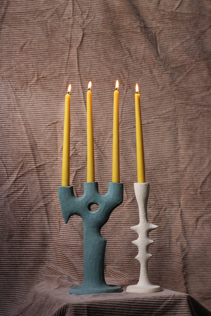 Thoracic White Candleholder Candle Holders