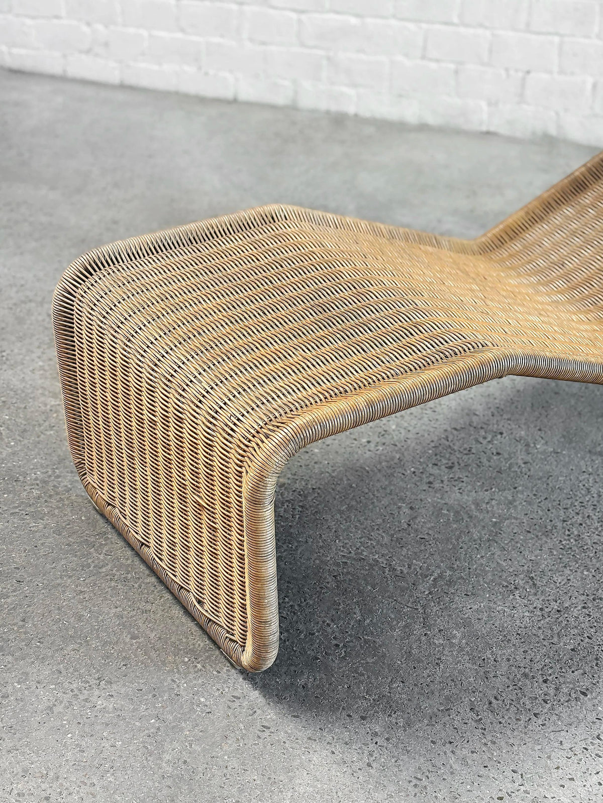 Tito Agnoli for Pierantonio Bonacina, Italian 1960s P3 Chaise Lounge in Metal and Natural Cane Chaise Lounges