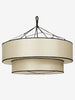 TopHat Lampshade in Classic Silk with Black Ribbon Lamp Shades