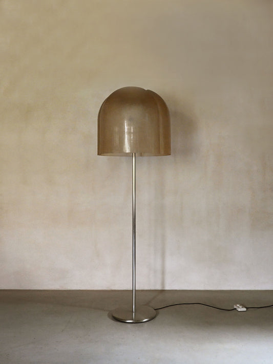 Tricia Oyster-Colored Lamp by Salvatore Gregorietti for Valenti, 1970s Floor Lamps