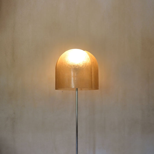 Tricia Oyster-Colored Lamp by Salvatore Gregorietti for Valenti, 1970s Floor Lamps