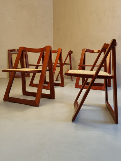 Trieste Folding Chairs by Aldo Jacober (Set of 6) Chairs Vintage