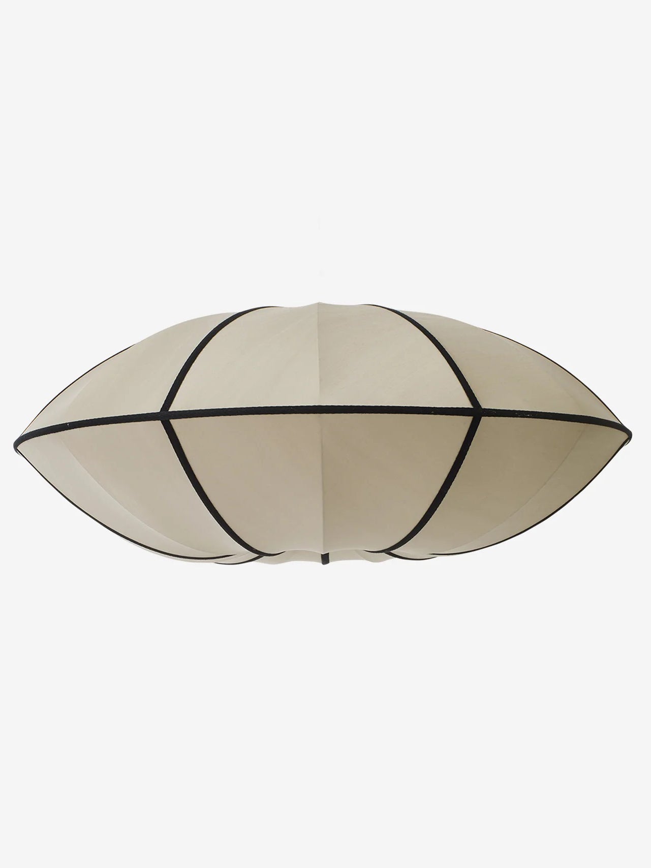 UFO Extra Large Lampshade in Classic silk with Black Ribbon Lamp Shades