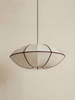 Pendentif UFO en soie bordeaux par Oi Soi Oi