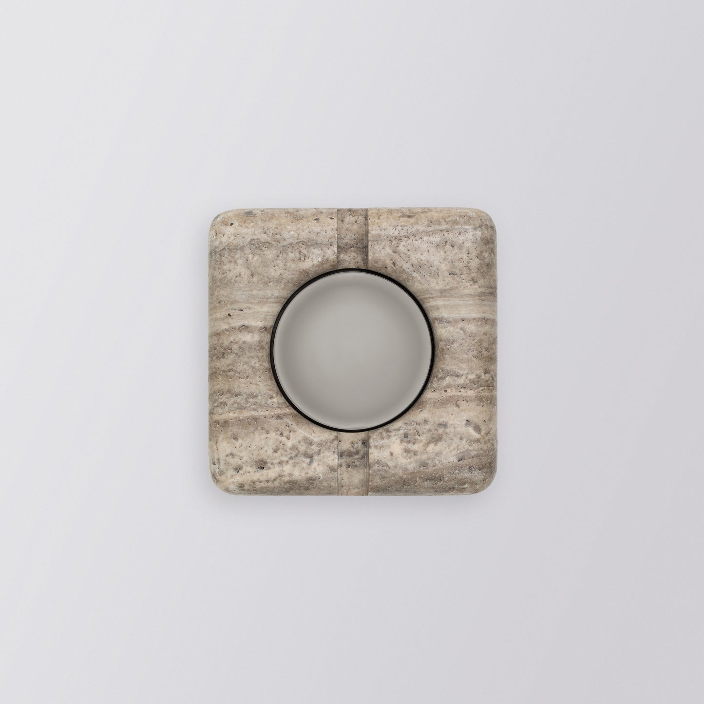 Ulah Wall Light in Travertine Outer Shell Frosted Glass Sconces