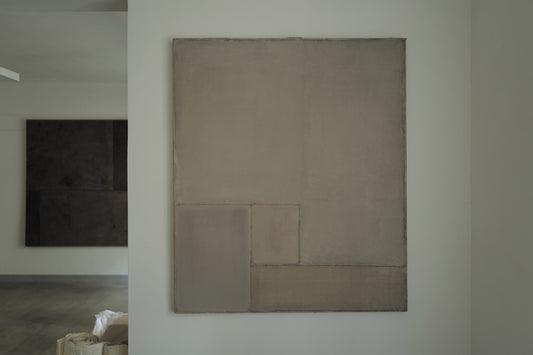 Sans titre, technique mixte sur toile, 133 x 113 cm