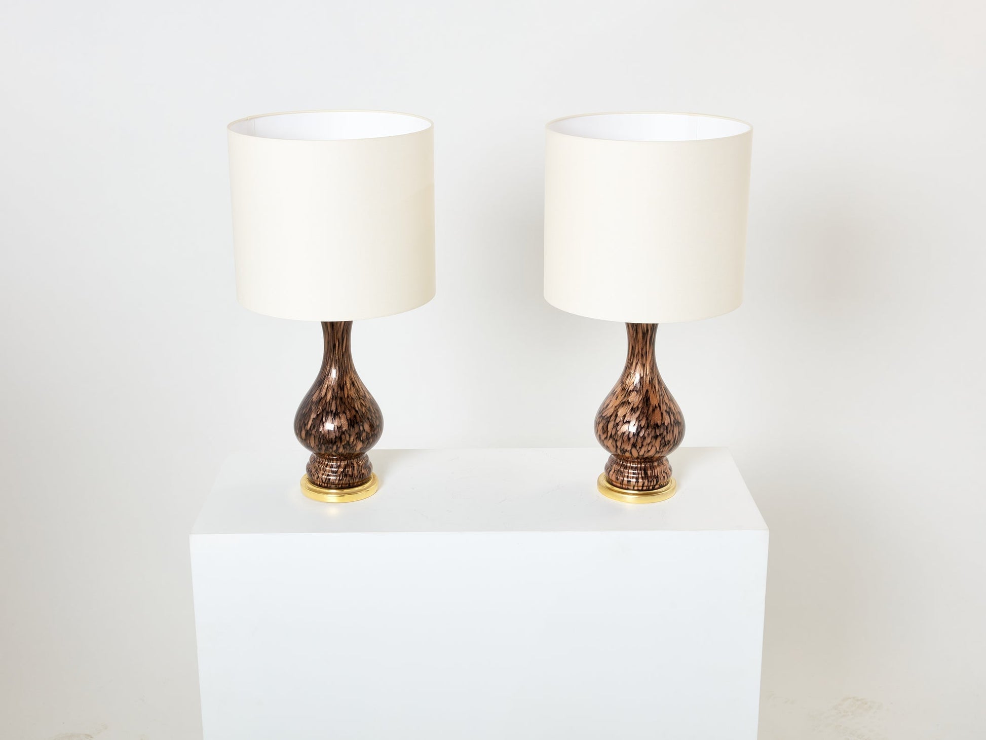 Vincenzo Nason Avventurina Murano Glass Table Lamps 1960s Table Lamps