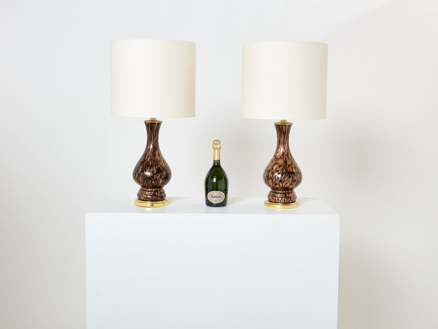 Vincenzo Nason Avventurina Murano Glass Table Lamps 1960s Table Lamps
