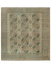 Vintage Ersari 8x9 Rug in Beige-Brown and Teal Geometric Patterns from Rug & Kilim Rugs