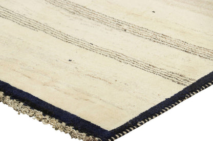 Vintage Gabbeh Persian Runner Rug in Black and Cream Tones from Rug & Kilim Rugs