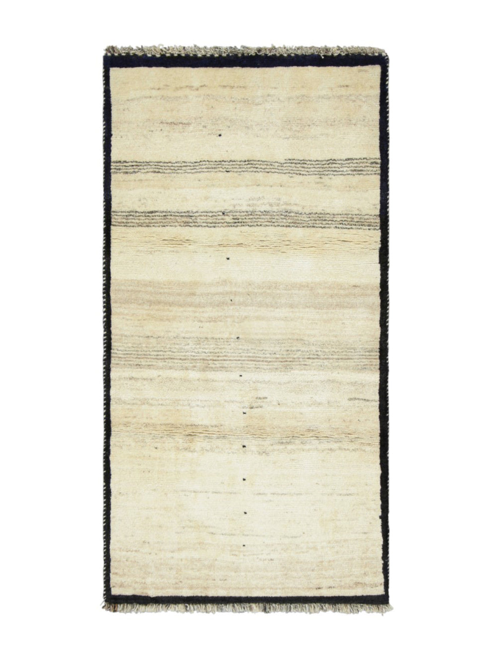 Vintage Gabbeh Persian Runner Rug in Black and Cream Tones from Rug & Kilim Rugs