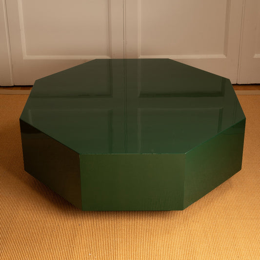 Lacquered Octagonal Coffee Table, 70s Coffee Tables