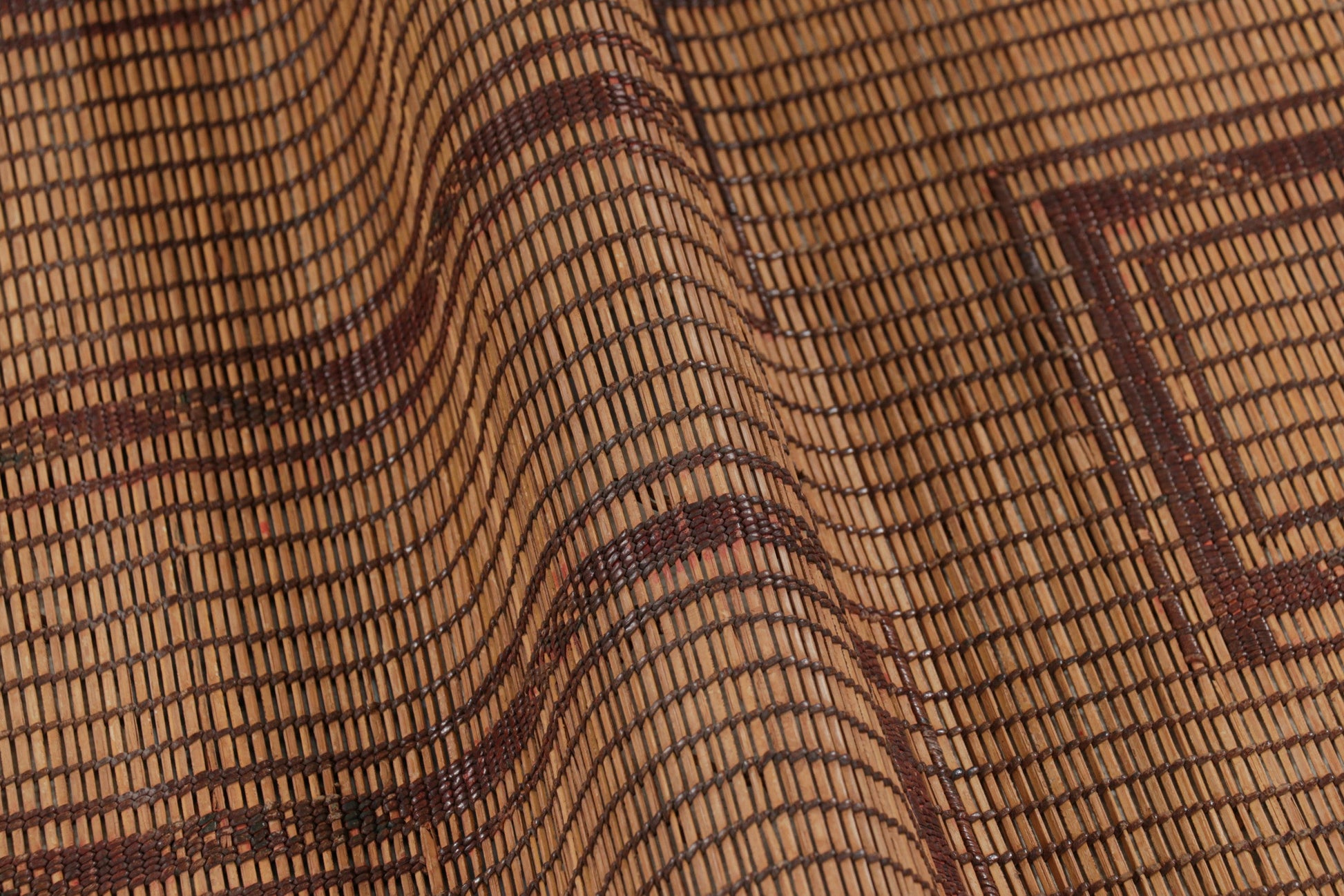 Vintage Moroccan Tuareg Mat in Brown with Geometric Patterns from Rug & Kilim Rugs