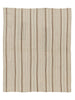 Vintage Persian Kilim in White with Brown Stripes - Rug & Kilim Rugs